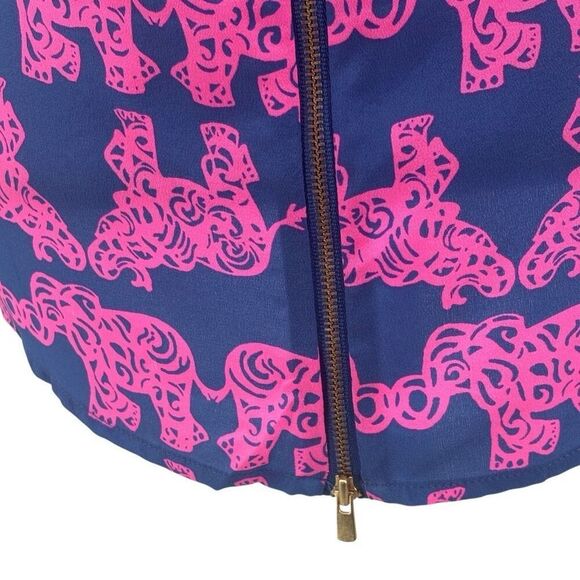 Lilly Pulitzer Palmetto Tank Top Pack Your Trunk Elephant Print Pink/Blue Small - Picture 5 of 10